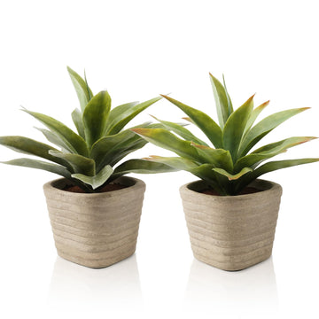 2 Stück Künstliche Pflanzen, 29 cm, Kunstpflanze Agave,